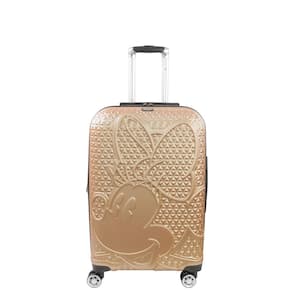 Disney Textured Minnie Mouse 25 in. Taupe Hard Sided Rolling Luggage