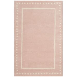 Bella Light Pink/Ivory Doormat 2 ft. x 3 ft. Dotted Border Area Rug
