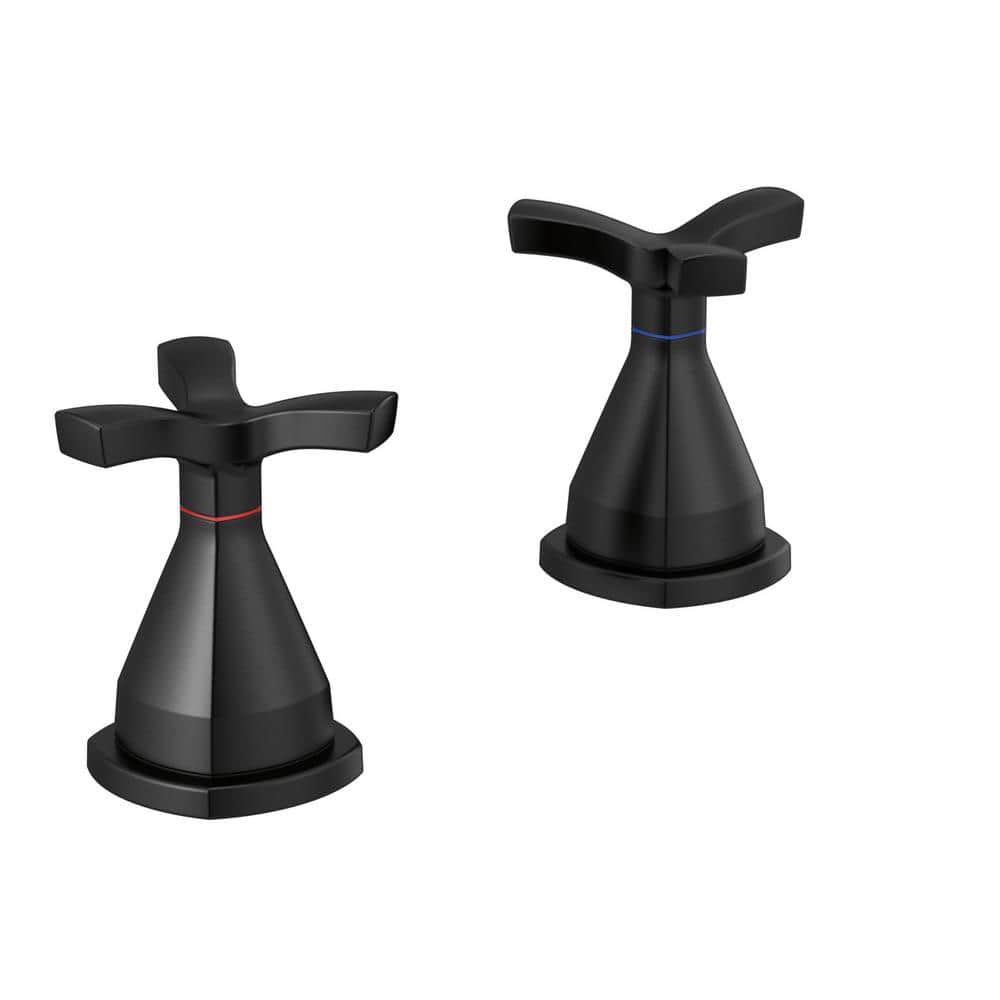 Modern Elegance 8'' Wide Bronze Finish Wall Mounted Faucet