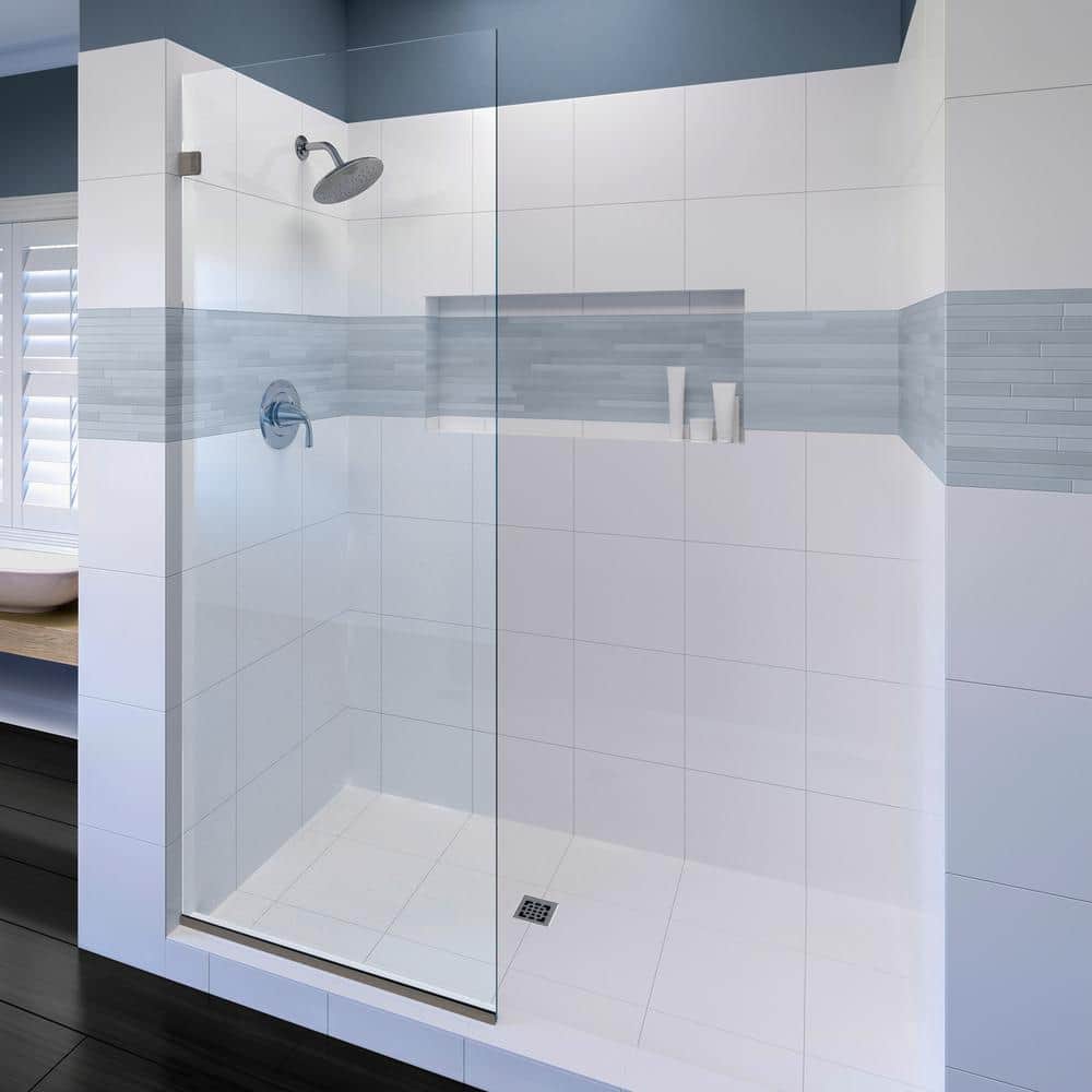 Milan 24" x 60" Clear Glass Oil Rubbed Bronze Frameless Shower Screen