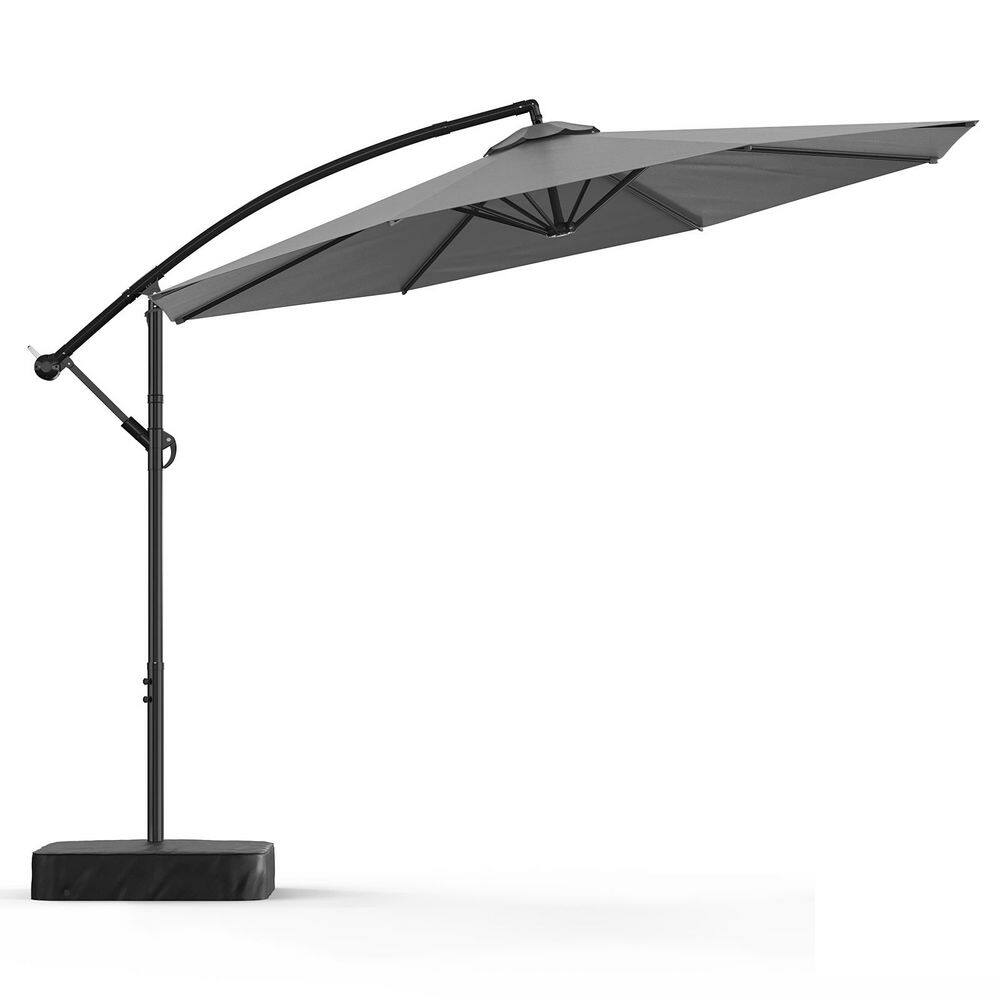 10 ft. Patio Umbrella with Base 360° Rotation & Adjustable Angle Offset Cantilever Umbrella UV Protection Canopy Cover price history on PriceWatchPro