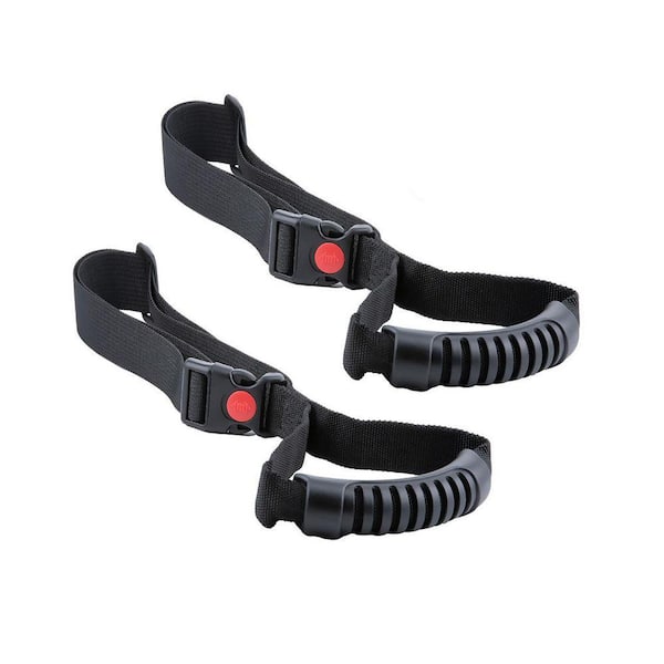 Adjustable 17 in. x 4.7 in. Car Handle Assist Safety Portable Support Grab Bar Ergonomic Non-slip Black 2 Pack