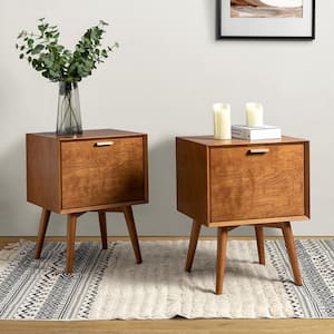 Frieda Acorn 2-Drawer Nightstand with Built-in Outlets (Set of 2)