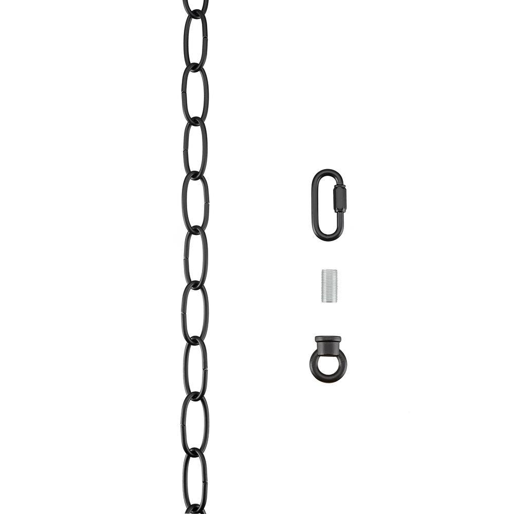 Gray Heavy Duty Chain with Quick Link Connector for Hanging Lighting Fixtures