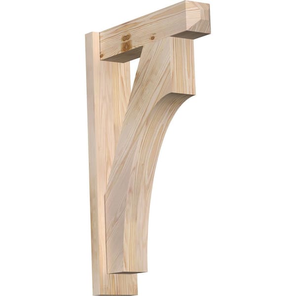 Ekena Millwork 6 in. x 32 in. x 20 in. Douglas Fir Westlake Craftsman Smooth Outlooker