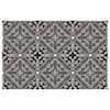 FlorArt 22 in. x 34 in. Ecarte Indoor Low Profile Decorative Kitchen Mat