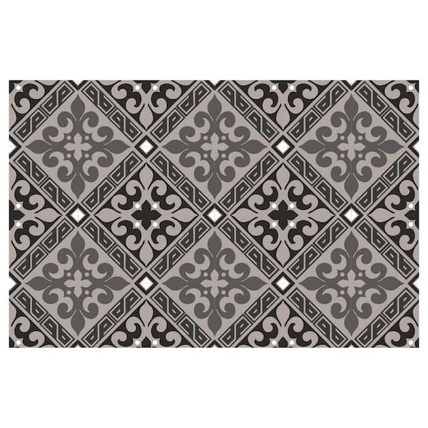 Bungalow Flooring FlorArt 22 in. x 34 in. Ecarte Indoor Low Profile Decorative Kitchen Mat