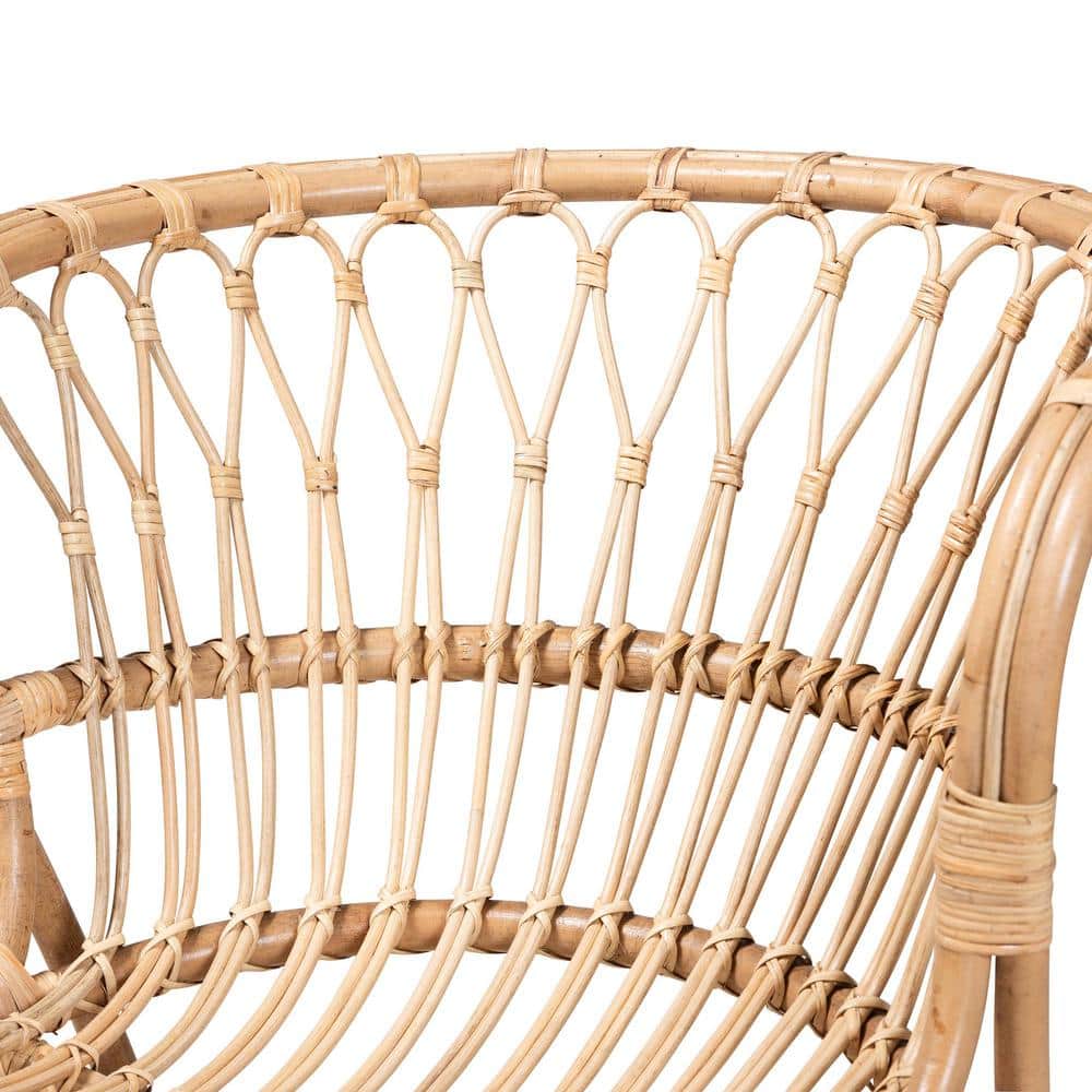 Alaya Natural Brown Handcrafted Rattan Accent Chair