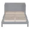 Harper & Bright Designs Gray Wood Frame Queen Size Murphy Bed Modern Rattan Decorative Surface with Large Drawer, USB Charging Port QMY374AAE-Q