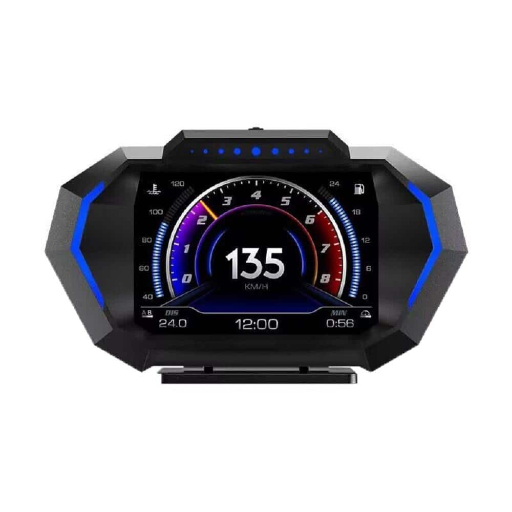 Multi-function Gauge Car HUD with Car Speed, Driving, Direction, Slope Mete