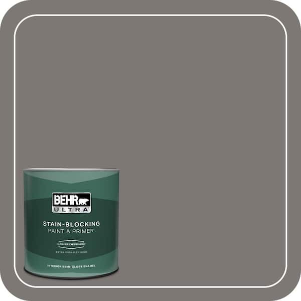 BEHR ULTRA 1 qt. #790F-5 Amazon Stone Extra Durable Semi-Gloss Enamel Interior Paint & Primer