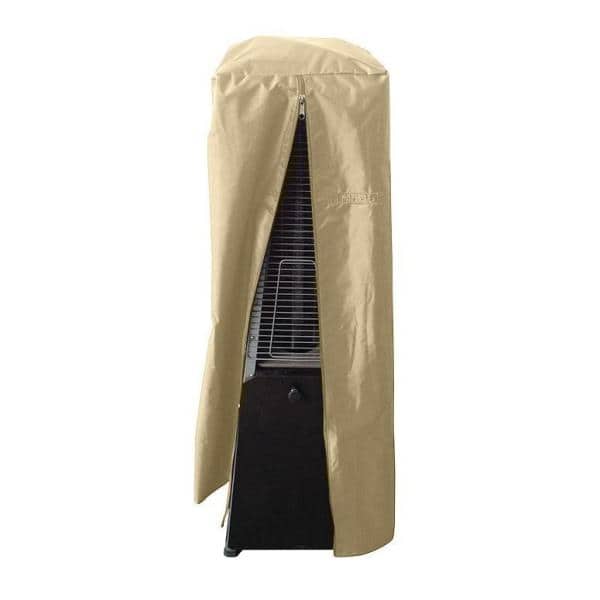 Tan Heavy Duty Waterproof Patio Heater Cover with Zipper