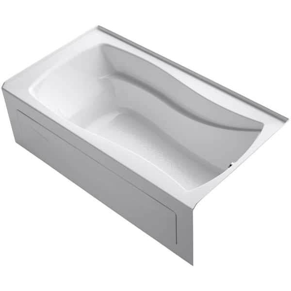 KOHLER Mariposa 66 in. x 36 in. Soaking Bathtub with Right-Hand Drain in White, Integral Flange