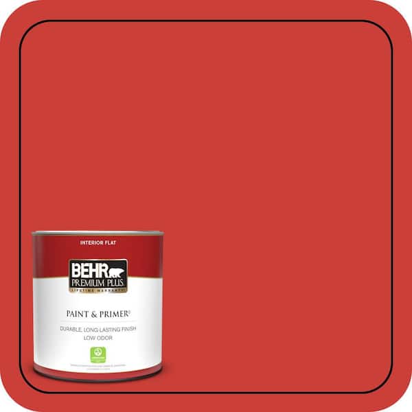 BEHR PREMIUM PLUS 1 qt. #P170-7 100 MPH Flat Low Odor Interior Paint & Primer