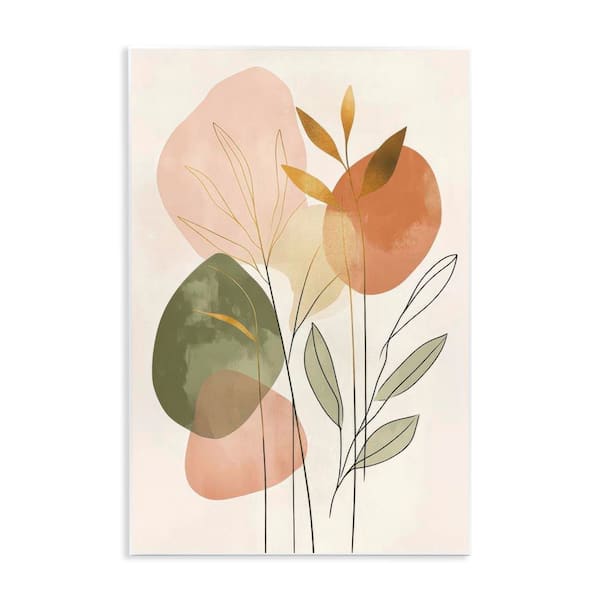 Soft Organic Shape Botanicals by LSR Design Studio Unframed Nature Graphic Art Print 15 in. x 10 in.