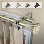 Rod Desyne 120 in. - 170 in. 1 in. Blossom Double Curtain Rod Set