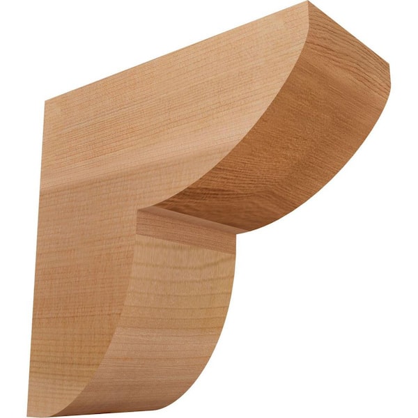 Ekena Millwork 3-1/2 in. x 8 in. x 8 in. Western Red Cedar Crestline Smooth Corbel