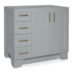 Taylor 36 in. W x 21.5 in. D x 34.5 in. H Freestanding Bath Vanity Cabinet Only in Grey