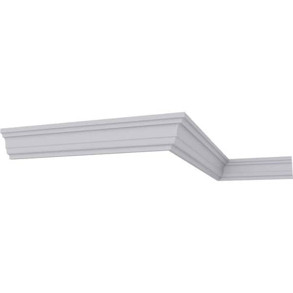 Ekena Millwork 5/8 in. x 7/8 in. x 94-1/2 in. Polyurethane Edinburgh Traditional Smooth Crown Moulding