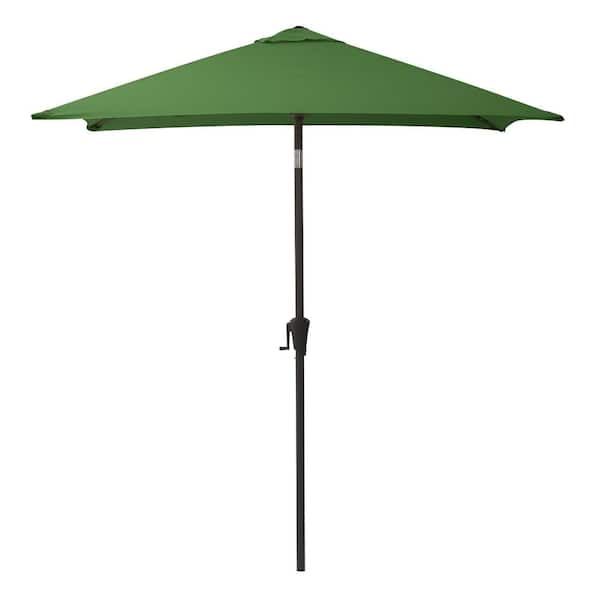 CorLiving 9 ft. Steel Market Square Tilting Patio Umbrella in Forest Green