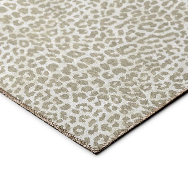 Safari Beige 3 ft. x 5 ft. Indoor/Outdoor Washable Indoor/Outdoor Washable Rug