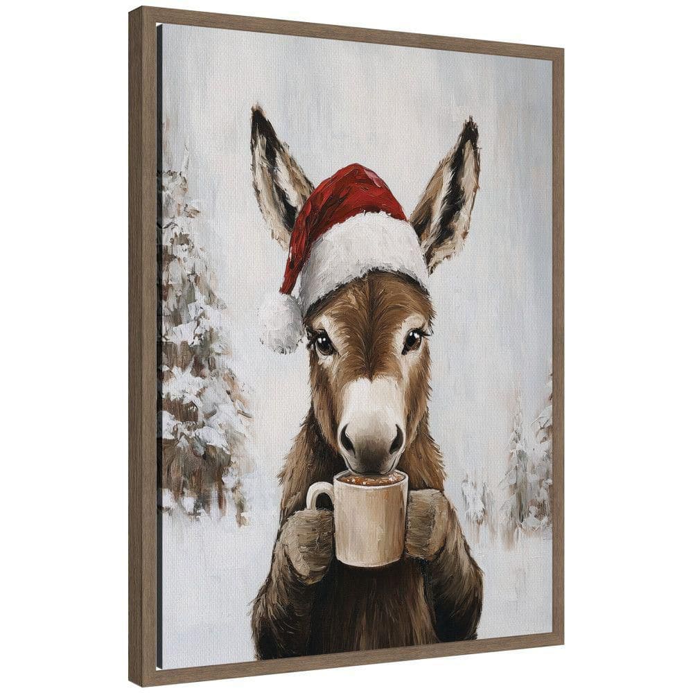 "Sylvie ""Donkey Winter Hot Cocoa"" by The Creative Bunch Studio Framed Holiday Art Print 18 in. x 24 in." price history on PriceWatchPro