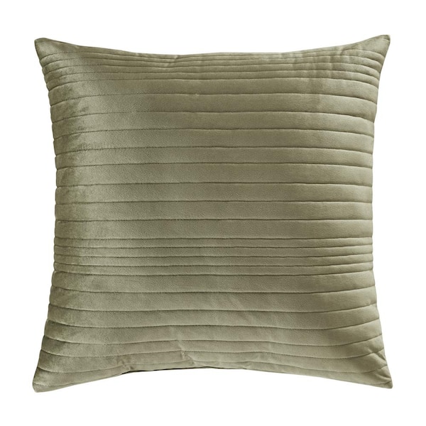 Unbranded Miles Olive Polyester 20x20" Square Decorative Throw Pillow