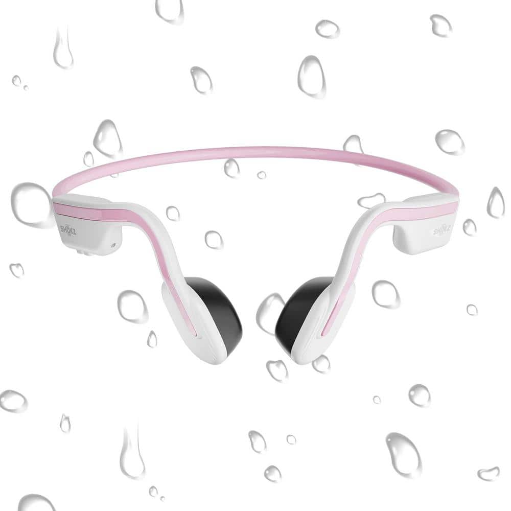 OpenMove Bone-Conduction Open-Ear Lifestyle Headphones with Microphones in Pink