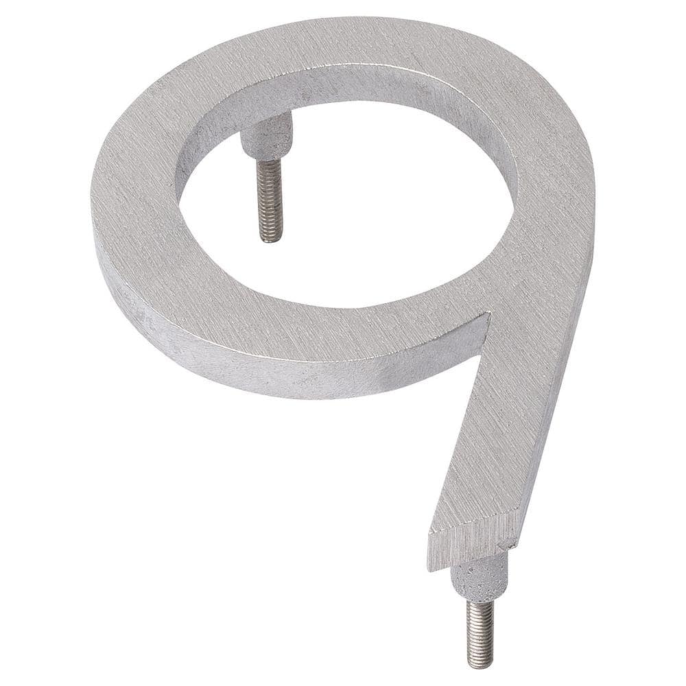 12 in. Brushed Aluminum Floating or Flat Modern House Number 9 price history on PriceWatchPro