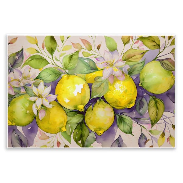 Stupell Industries Cottage Lemon Blooms by Alina Georgescu Unframed Food Graphic Art Print 13 in. x 19 in.