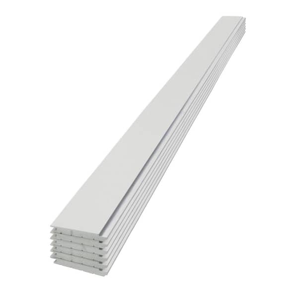 Edge 1 in. x 6 in. x 6 ft. Timeless Primed White Smooth Pine Nickel Gap Shiplap Board (6-pack)