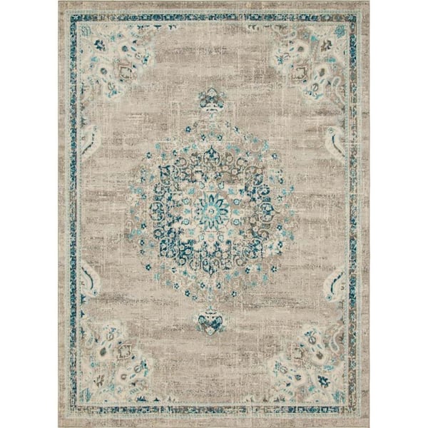 Unique Loom Penrose Alexis Gray 9 ft. x 12 ft. Area Rug