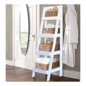 Bathroom Storage Ladder in White