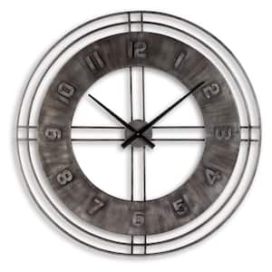 Ana Sofia Antique Gray Analog Metal Wall Clock