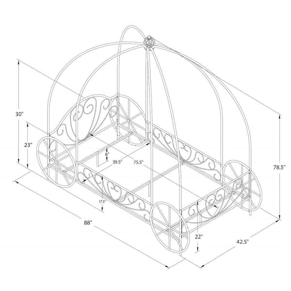 princess carriage bed