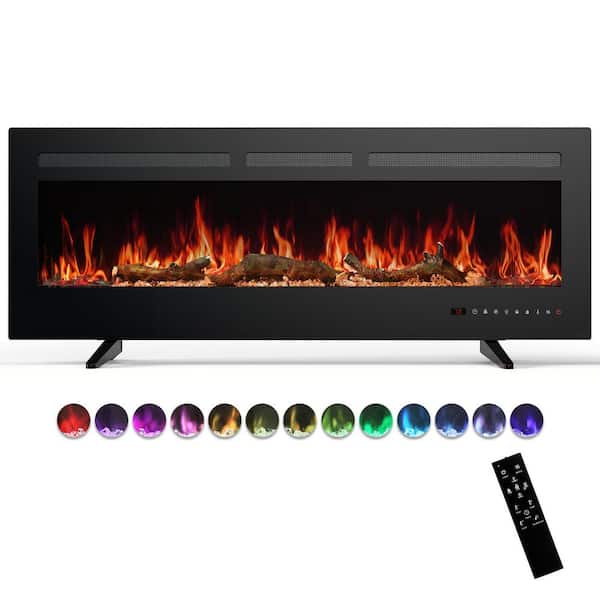 Classic 50 in. 1500 W Electric Fireplace Insert Adjustable Flame Effect with Remote and Touch Panel Control