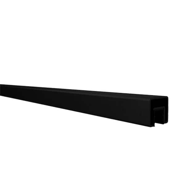 MountainView 1 in H x 96 in. W Glass Deck Railing Matte Black Top Rail