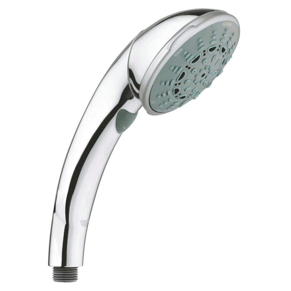 GROHE Movario 5-Spray 3.9 in. Single Wall Mount Handheld Rain Shower ...