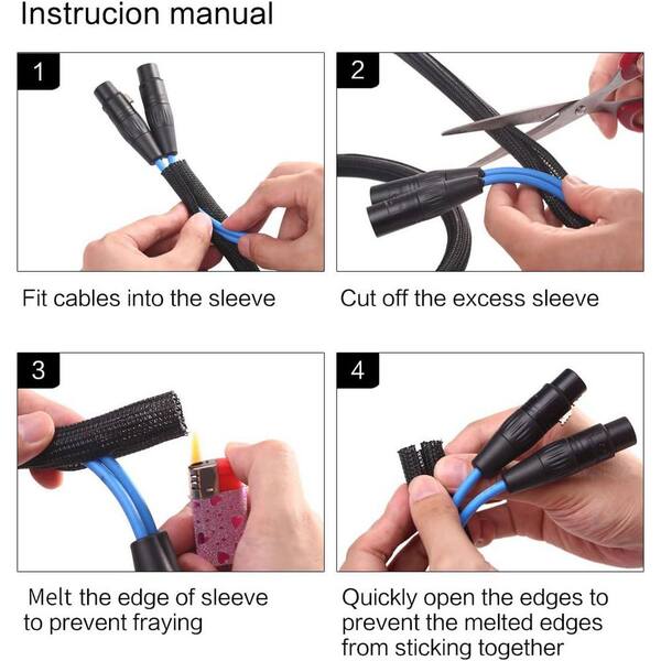 thumbnail image 2 of AGPTEK Cable Sleeve Cover, 6.6ft, 1.2 Inch Cord Management Wire 2 of 12