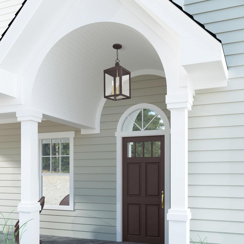 Nyack Bronze 3-Light Outdoor Pendant Lantern