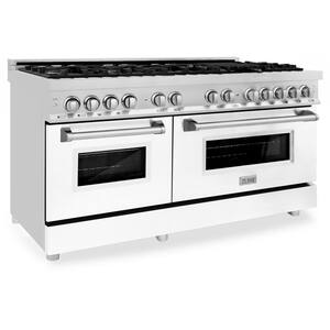 Kucht 48 in. 6.7 cu. ft. LP ready Double Oven Dual Fuel Range with Gas ...
