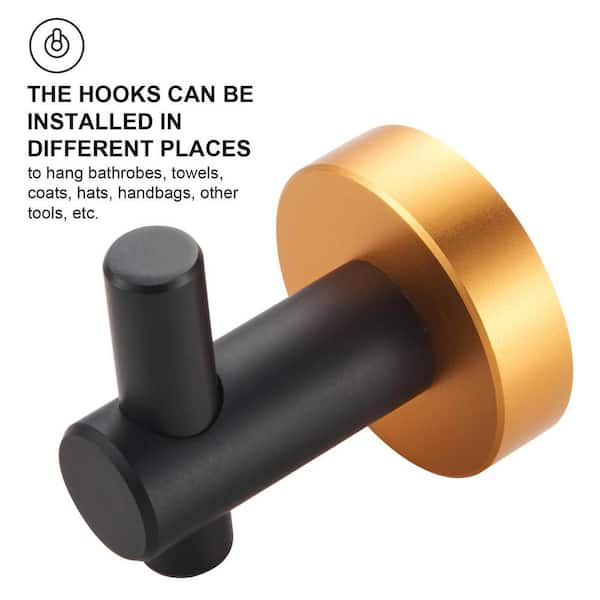 Black & Gold Bathroom Hardware Set – Hadley