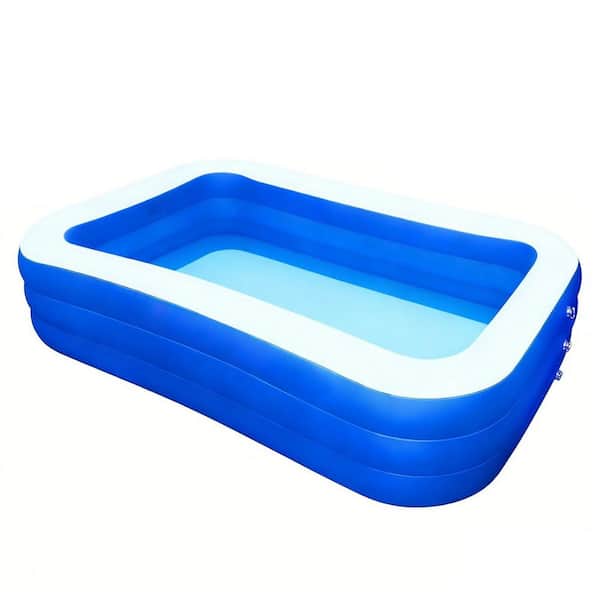 10 ft. × 6 ft. Rectangular 22 in. Deep Thickened Inflatable Pool for Outdoor, Garden, Backyard, Summer Water Party