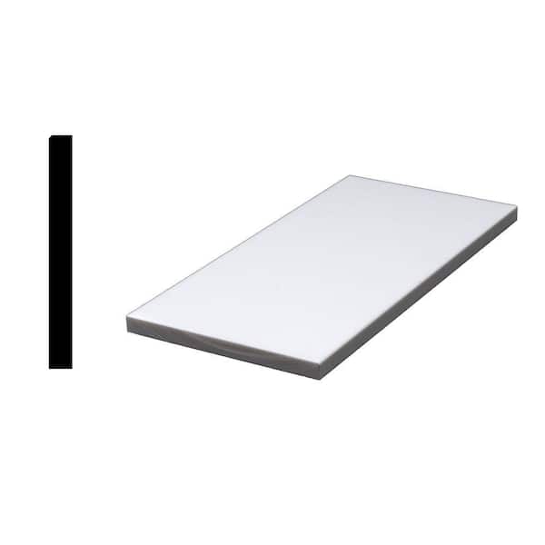 Siltech Innovative Windowsill Products Designer White 1/2 in. x 4-7/8 in. x 60 in. Acrylic Sanded Eased Edge Window Sill Moulding
