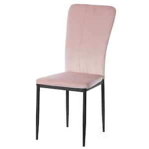 Pink Modern and Contemporary Tufted Velvet Upholstered Accent Dining Chair
