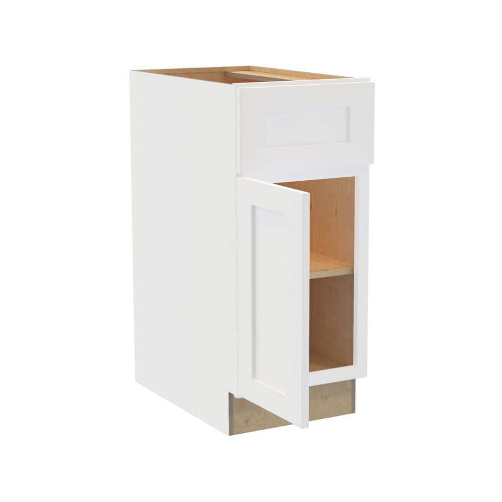 Newport 15 in. W x 21 in. D x 34.5 in. H Assembled Plywood Base Bath Cabinet in Pacific White with Soft Close LH price history on PriceWatchPro