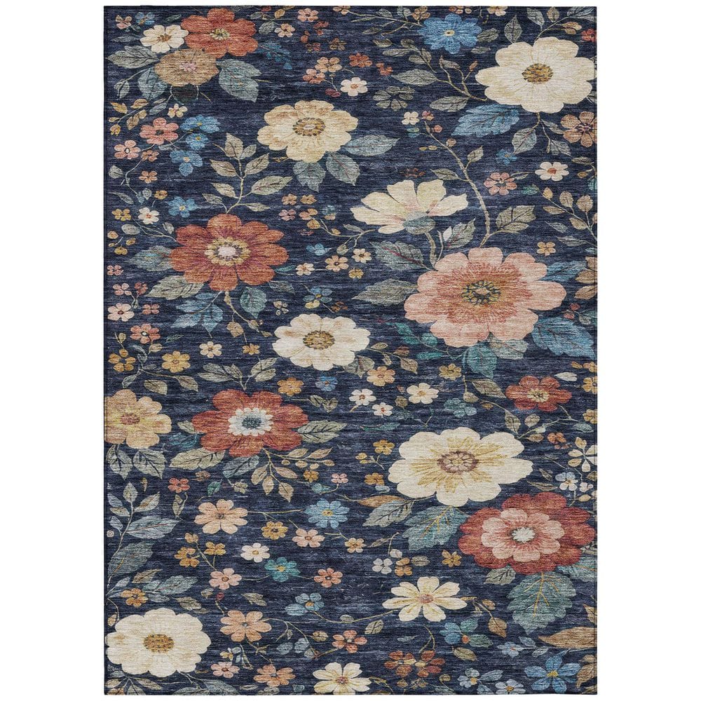 Chantille Machine Washable Indoor/Outdoor Abstract ACN2872 Navy 5 ft. x 7 ft. 6 in. Area Rug price history on PriceWatchPro