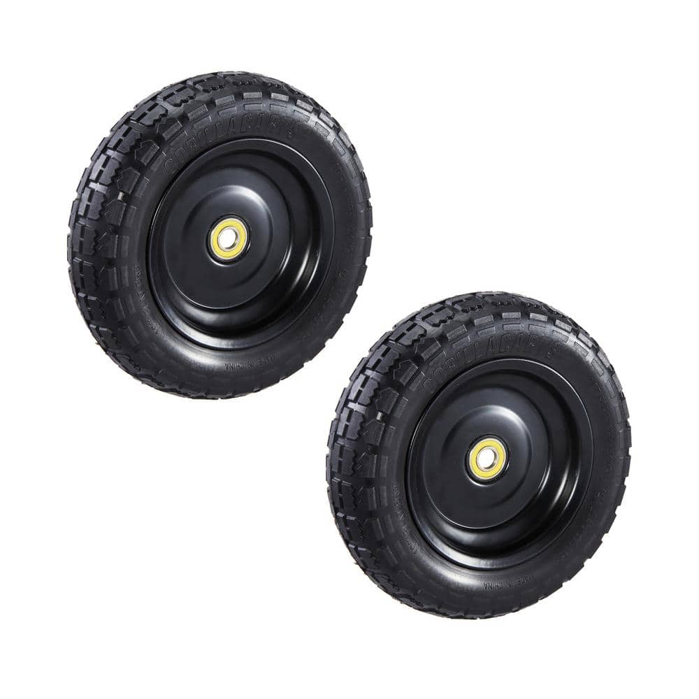  2 Pack 4.10/3.50-4 Pneumatic Air Filled Heavy-Duty  Wheels/Tires,10 All Purpose Utility Wheels/Tires for Hand Truck/Utility  Cart/Garden Cart,5/8 Center Bearing,2.25 Offset Hub… : Industrial &  Scientific