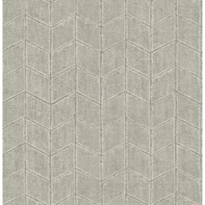 Cement Flatiron Geometric Metallic Non-pasted Non-Woven Paper Wallpaper