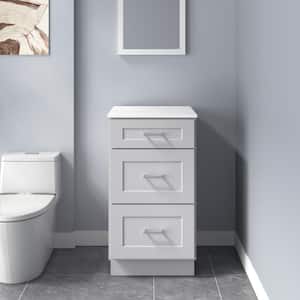 Rockport 18 in. W x 21 in. D x 34.5 in. H Ready to Assemble Bath Vanity Cabinet without Top in Shaker Dove